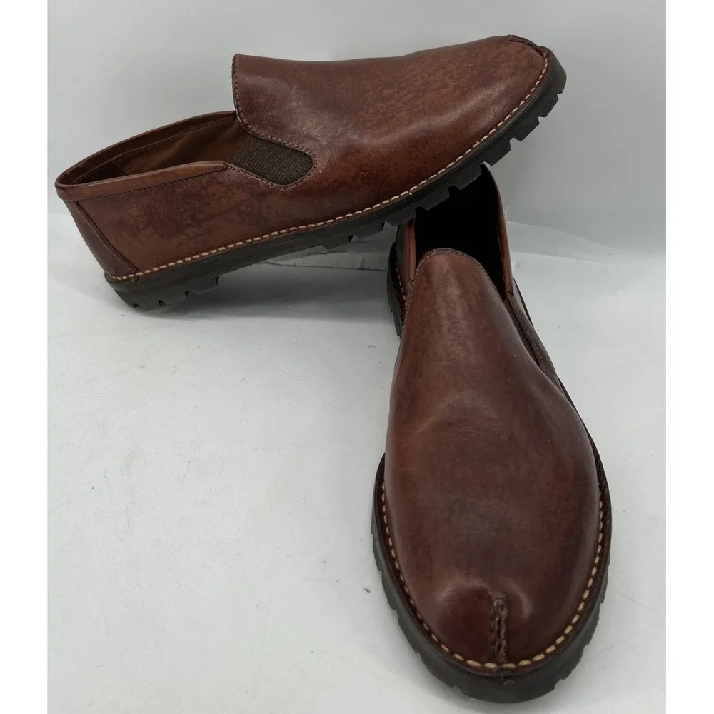 Cole Haan Brantley Slip On Split Toe Loafers Cognac Brown F0925 Men's 11N NEW